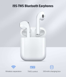 Bluetooth in-ear oortjes in ear draadloos geen airpods I9S*WIT*