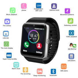 Smartwatch smart watch android horloge bluetooth NFC *4 kleuren* #3