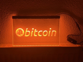 Bitcoin crypto neon bord lamp LED verlichting reclame lichtbak
