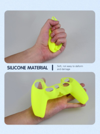 Silicone hoes skin case cover voor PS5 playstation 5 controller *neon groen*