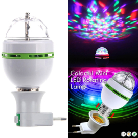 LED E27 3W RGB draaiende roterende lamp disco licht