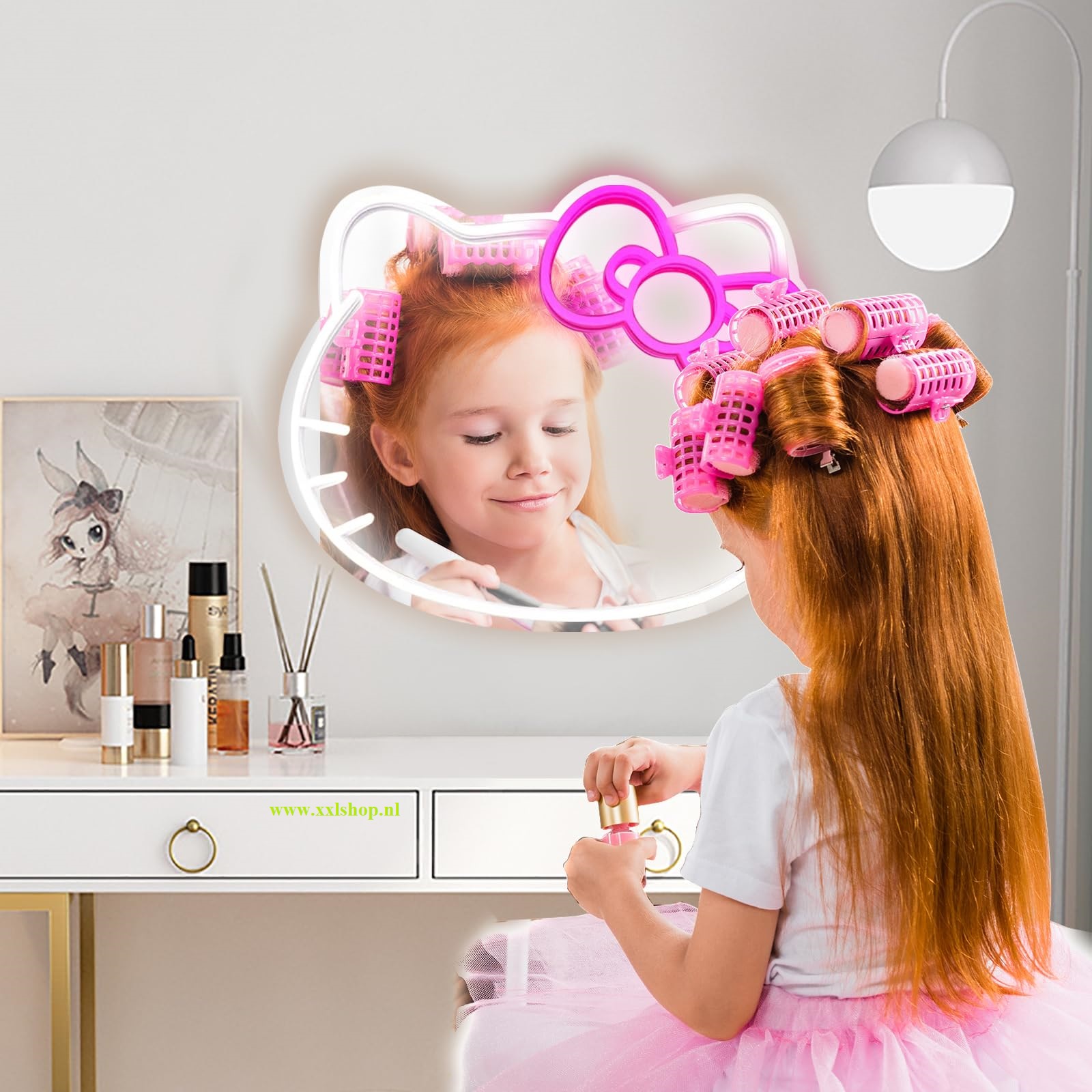 Spiegel NEON verlichting hello kitty LED lamp 50x40cm XL 220v