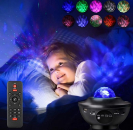 Galaxy lamp projector sterrenhemel nachtlamp sterrenhemel + bluetooth*ZWART*