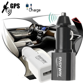 GPS GSM tracker auto + usb autolader klein GPRS volgsysteem tracking *zwart*