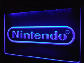 Nintendo game neon bord lamp LED verlichting reclame lichtbak *blauw*