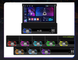 Klapscherm Carplay 1 DIN autoradio NAVIGATIE  Wifi Android 15