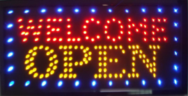 OPEN welkom lamp LED verlichting reclame bord lichtbak #B