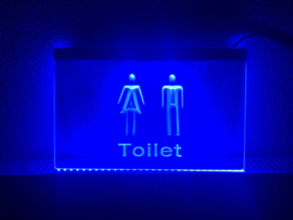 WC toilet neon bord lamp LED cafe verlichting reclame lichtbak