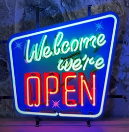 Welcome open NEON sign bord led lichtbord verlichting lamp XXL