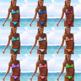 Beugel bikini Neopreen triangle M L *ZOMER 2024* LICHT GROEN