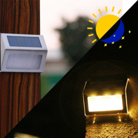 Led solar buitenlamp buiten tuin hang lamp + zonnepaneel RVS