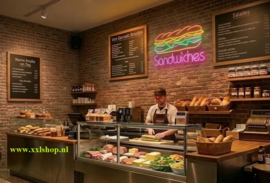 Sandwich brood NEON bord led lichtbord verlichting lamp XXL