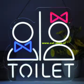 Toilet neon sign bord LED lichtbord verlichting lamp reclame XXL