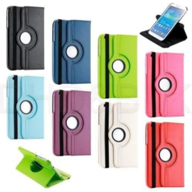 360 graden leren case hoes cover Galaxy tab 3 10.1 inch P5200 P5210 P5220 *wit*