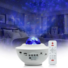 Galaxy lamp projector sterrenhemel nachtlamp sterrenhemel + bluetooth *WIT*