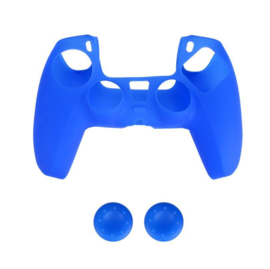 Silicone hoes skin case cover voor PS5 playstation 5 controller *blauw*