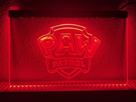 Paw patrol pawpatrol neon bord lamp LED verlichting *ROOD*