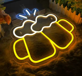 Bier neon sign bord LED lichtbord verlichting lamp reclame XXL