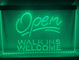 Walk-in welkom neon bord lamp LED verlichting reclame lichtbak