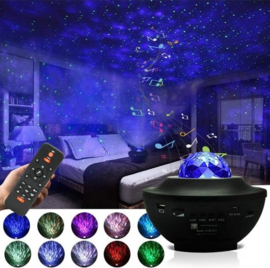 Galaxy lamp projector sterrenhemel nachtlamp sterrenhemel + bluetooth*ZWART*