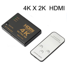 4K HDMI splitter verdeler 3x ingang switch hub + afstandsbediening