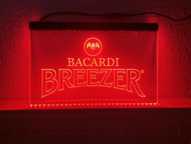 Bacardi breezer neon bord lamp LED cafe verlichting reclame lichtbak *rood*