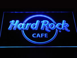 Hard rock neon bord lamp LED verlichting reclame lichtbak XL 40x30cm *blauw*