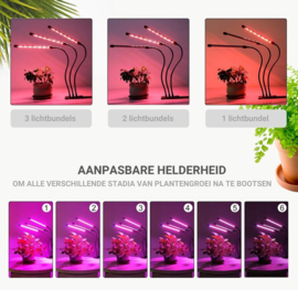 LED kweeklamp kweek groei bloei lamp planten + timer *1x arm*