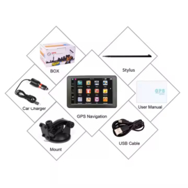 Navigatie 5 inch auto GPS navigatiesysteem touchscreen + AV-in & BT
