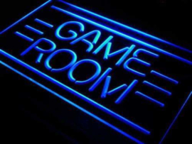 Game room neon bord lamp LED  verlichting reclame lichtbak *blauw*