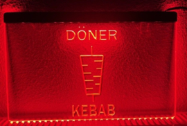 Doner kebab snackbar neon bord lamp LED verlichting reclame lichtbak #2