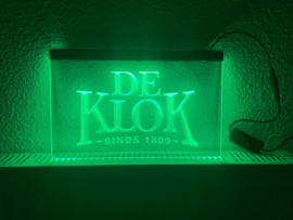 De klok bier neon bord lamp LED cafe verlichting reclame lichtbak
