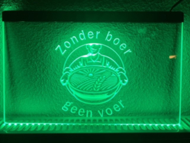 Zonder boer geen voer  neon bord lamp LED cafe verlichting reclame lichtbak