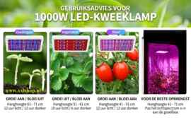 Kweeklamp groeilamp bloeilamp LED 1000 watt FULL SPEC