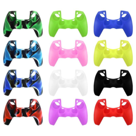 Silicone hoes skin case cover voor PS5 playstation 5 controller *groen camouflage*