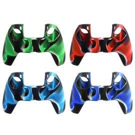 Silicone hoes skin case cover voor PS5 playstation 5 controller *blauw camouflage*