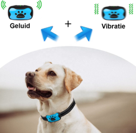 Vibratie anti blafband antiblafband geluid hond honden waterdicht *blauw*