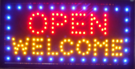 OPEN welkom lamp LED verlichting reclame bord lichtbak #C