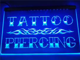 Tattoo Piercing neon bord lamp LED cafe verlichting reclame lichtbak