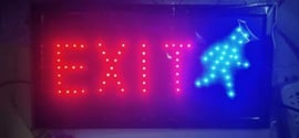 Exit uitgang LED bord lamp verlichting licht bak reclamebord #exit