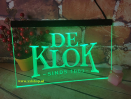 De klok bier neon bord lamp LED cafe verlichting reclame lichtbak