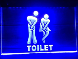 WC toilet neon bord lamp LED verlichting reclame lichtbak #2