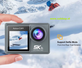 5K actioncamera action camera gopro 12 13 EIS touchscreen *grijs*