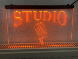 Studio microfoon neon bord lamp LED cafe verlichting reclame lichtbak
