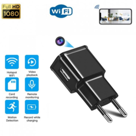 Spy camera usb oplader spycam mini verborgen camera Full HD WIFI SD iphone