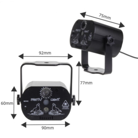 Discolamp discobal discoverlichting verlichting laser stroboscoop *60 patronen*