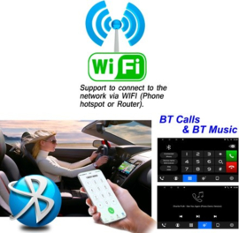 Autoradio navigatie android 11 + WIFI + BT + GPS + touchscreen 2DIN 2x USB