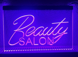 Beauty salon neon bord lamp LED verlichting reclame lichtbak #1 *paars*