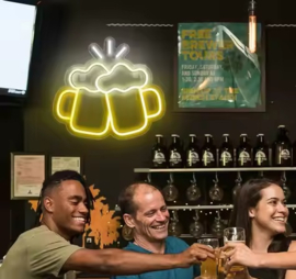 Bier neon sign bord LED lichtbord verlichting lamp reclame XXL