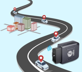 OBD GPS tracker sms volgsysteem auto vrachtwagen OBD2 *zwart*
